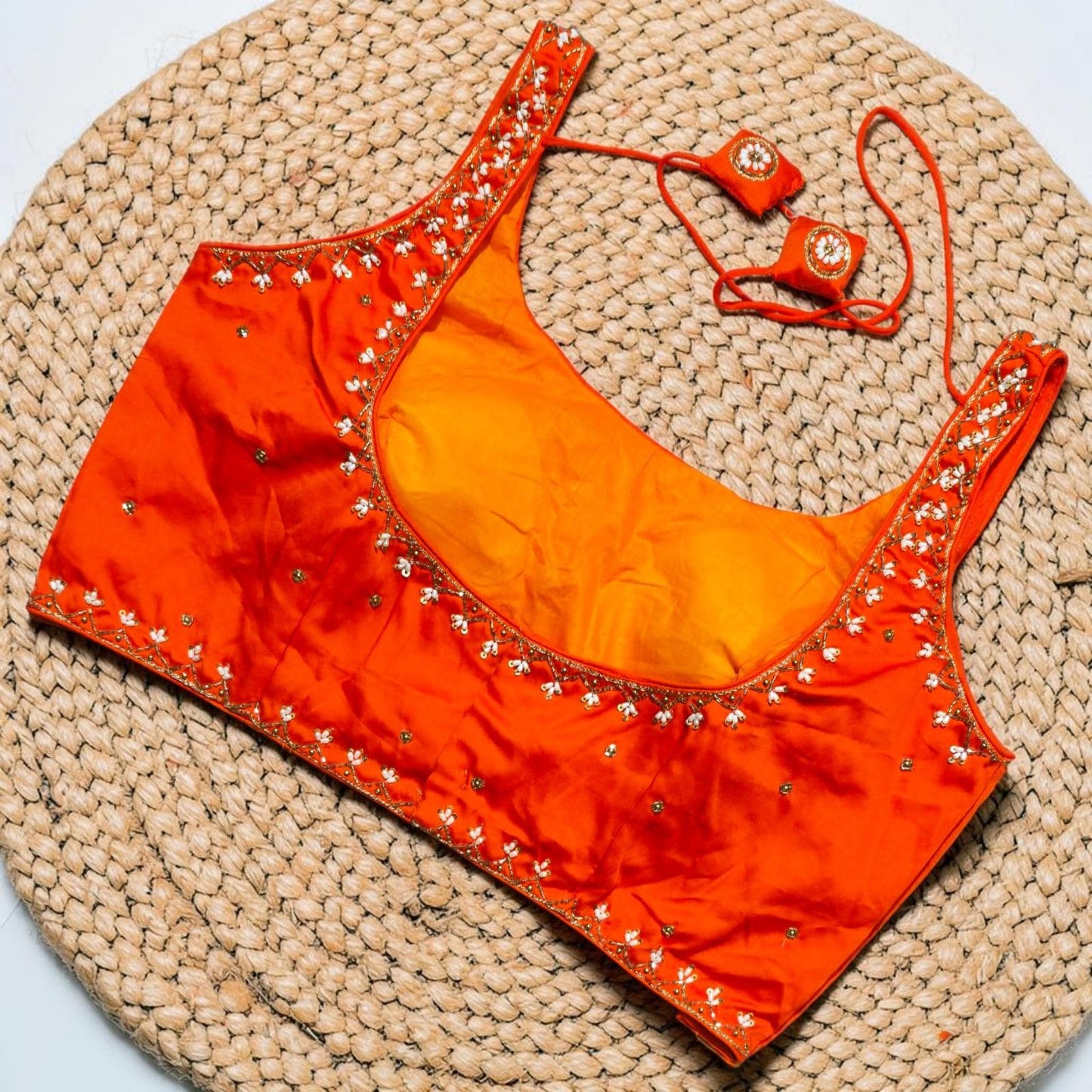 Readymade Saree Blouse | Padded, Size 3646 | Sleeveless Blouse UK