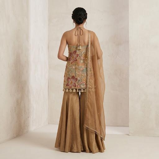 Elegant Embroidered Garara Set
