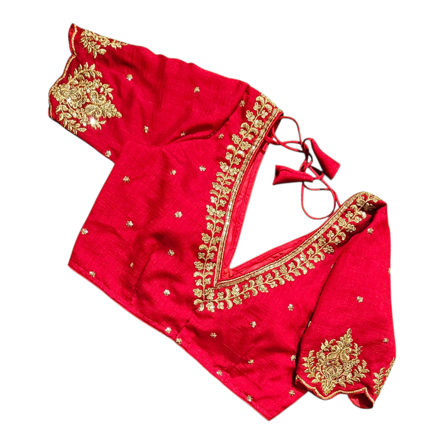 Vichitra Silk Embroidered Elite Cut Blouse