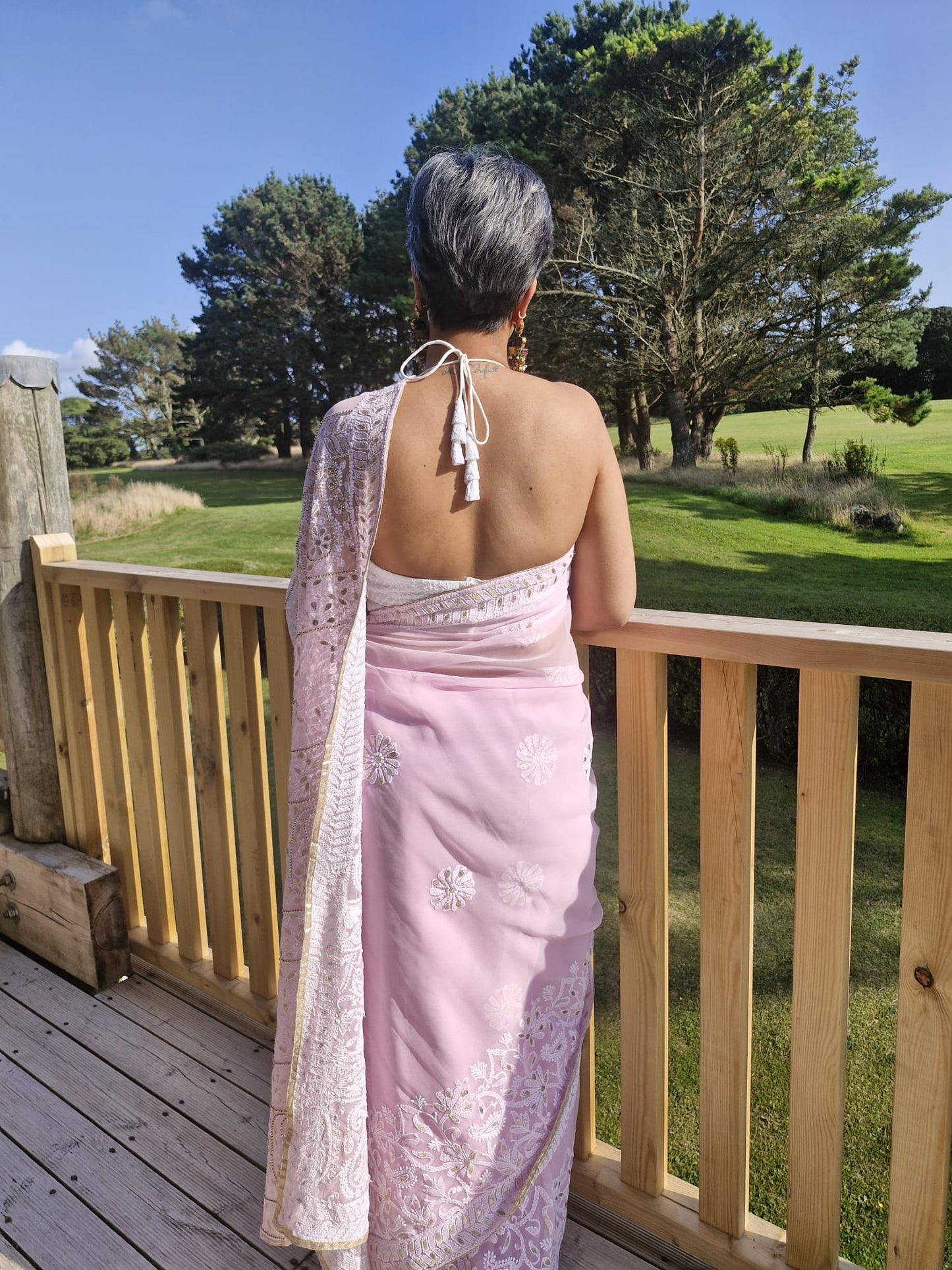 Zariya - Handwork Chikankari & Gota Patti Saree