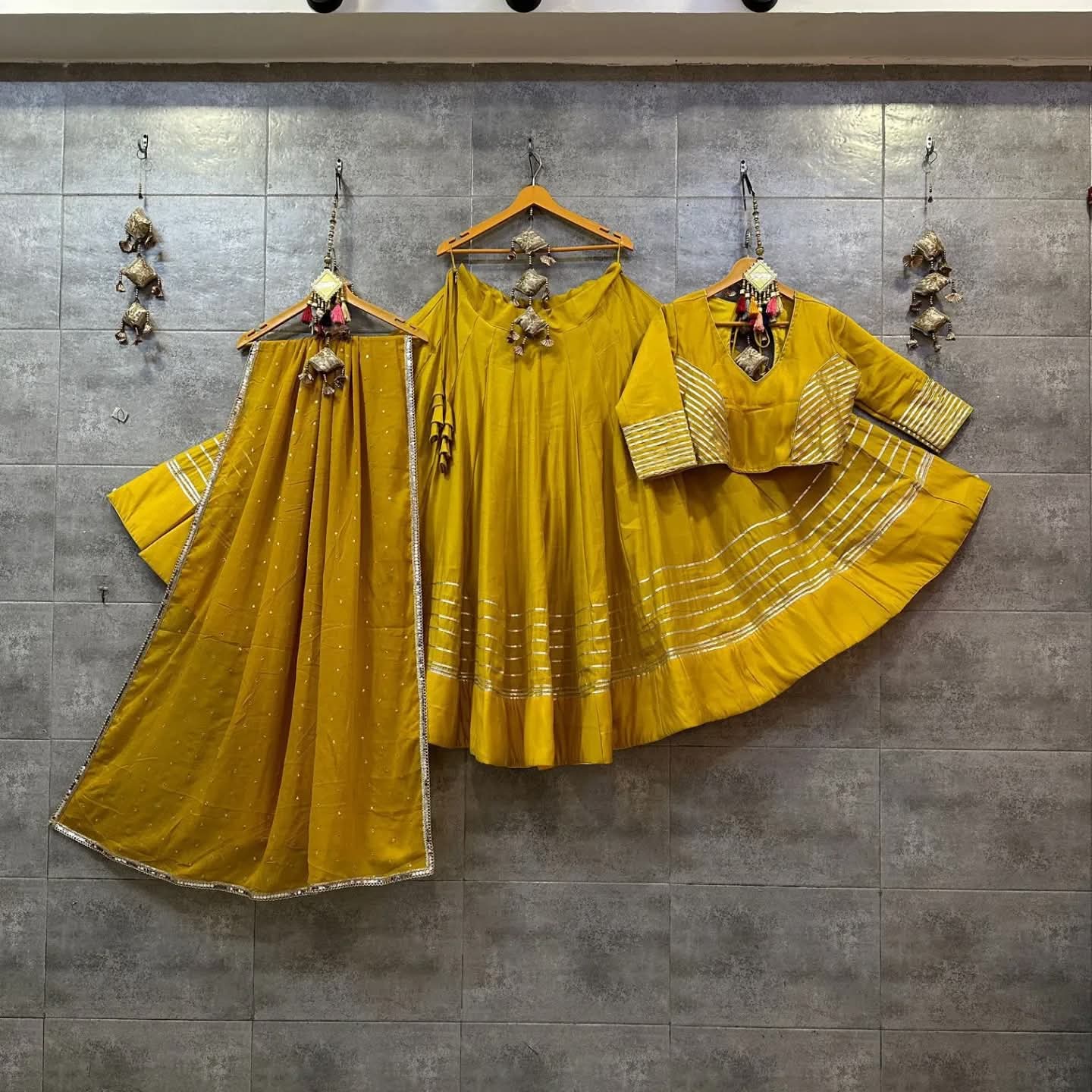 Surmayee Mustard Lehenga Set