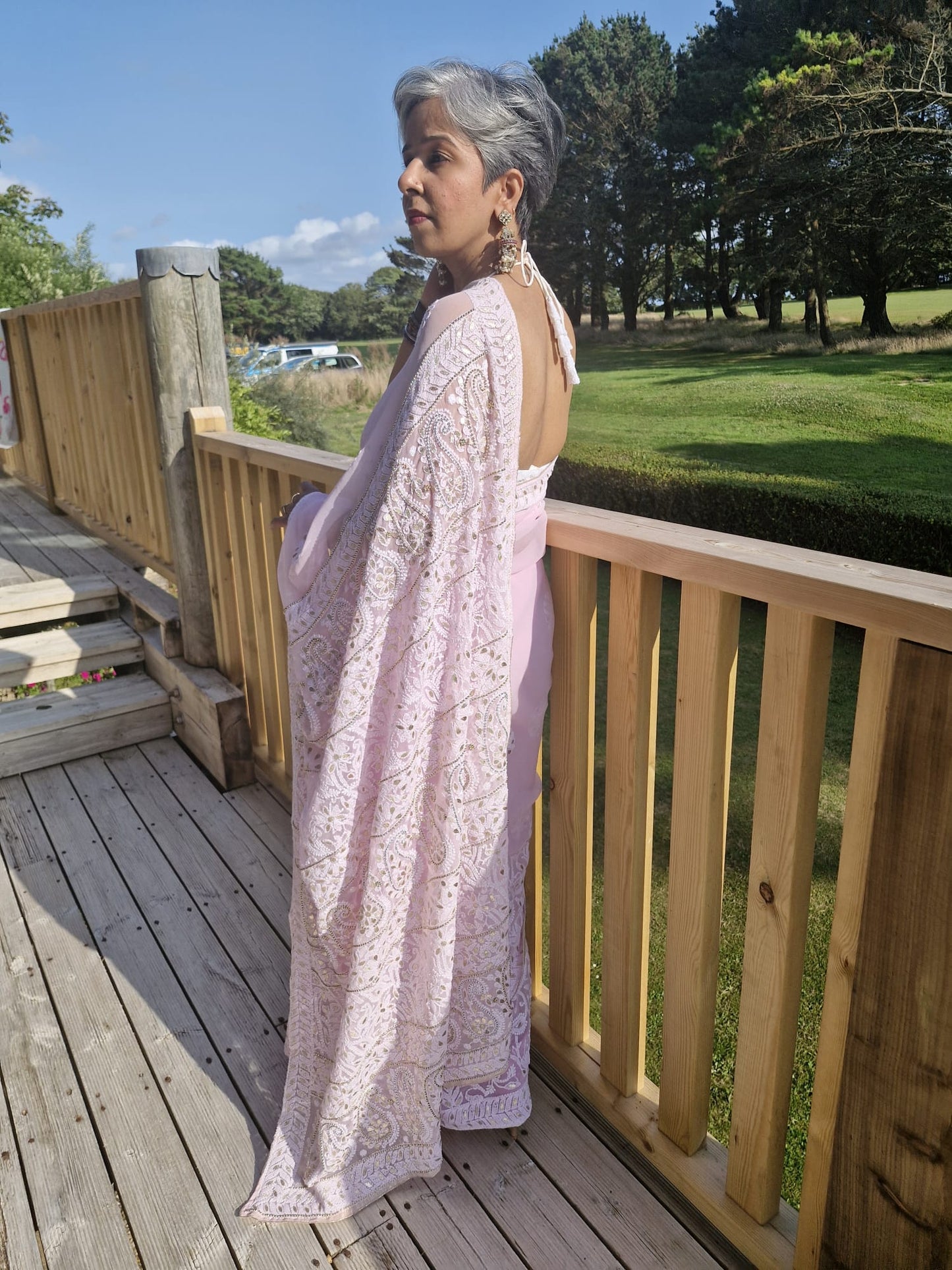 Zariya - Handwork Chikankari & Gota Patti Saree