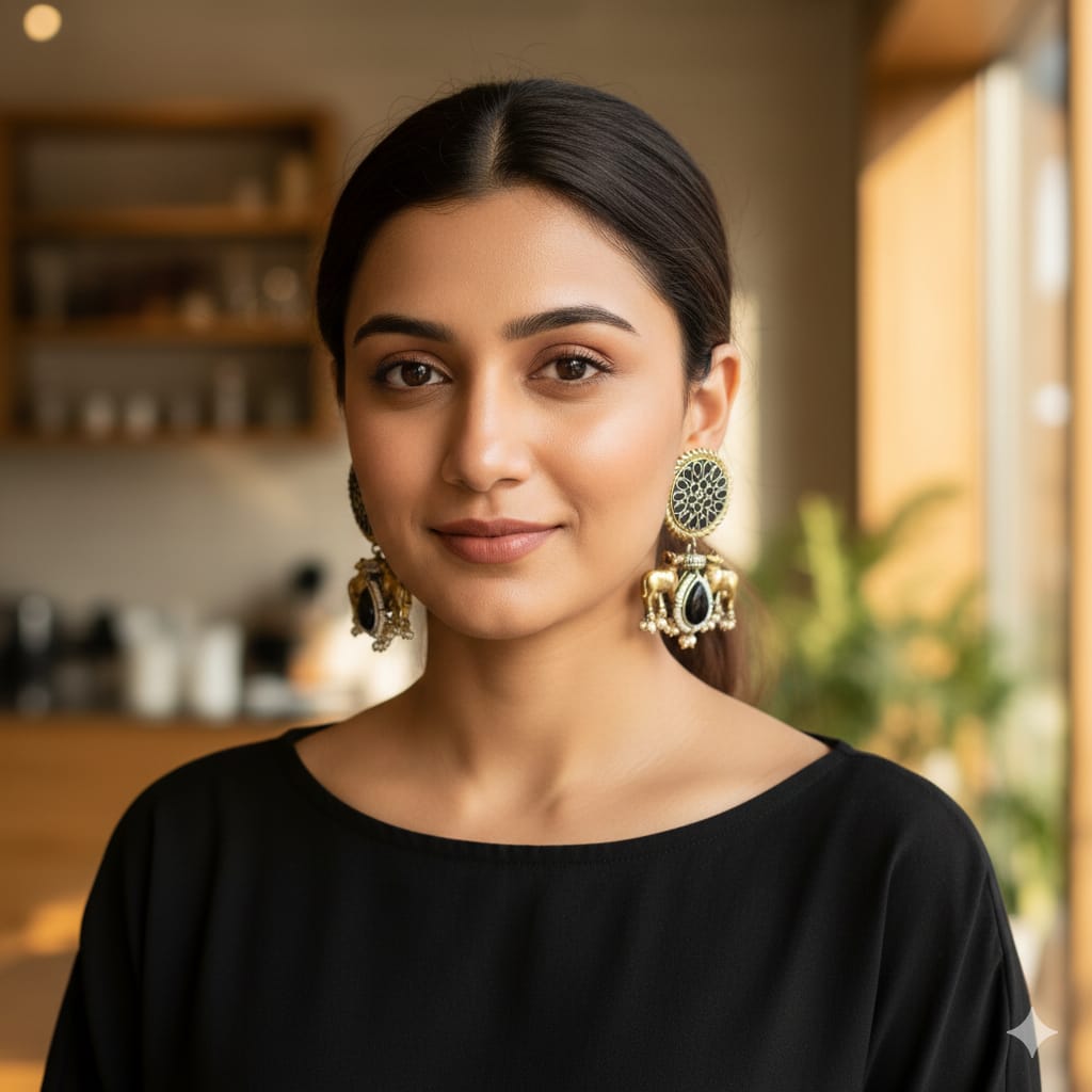 Artisan Dual-Tone Statement Earrings