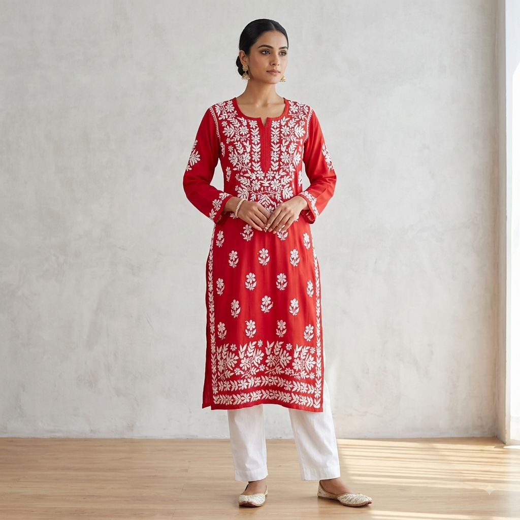 Ziya Chikankari Kurta - A light that makes you shine in every gathering.