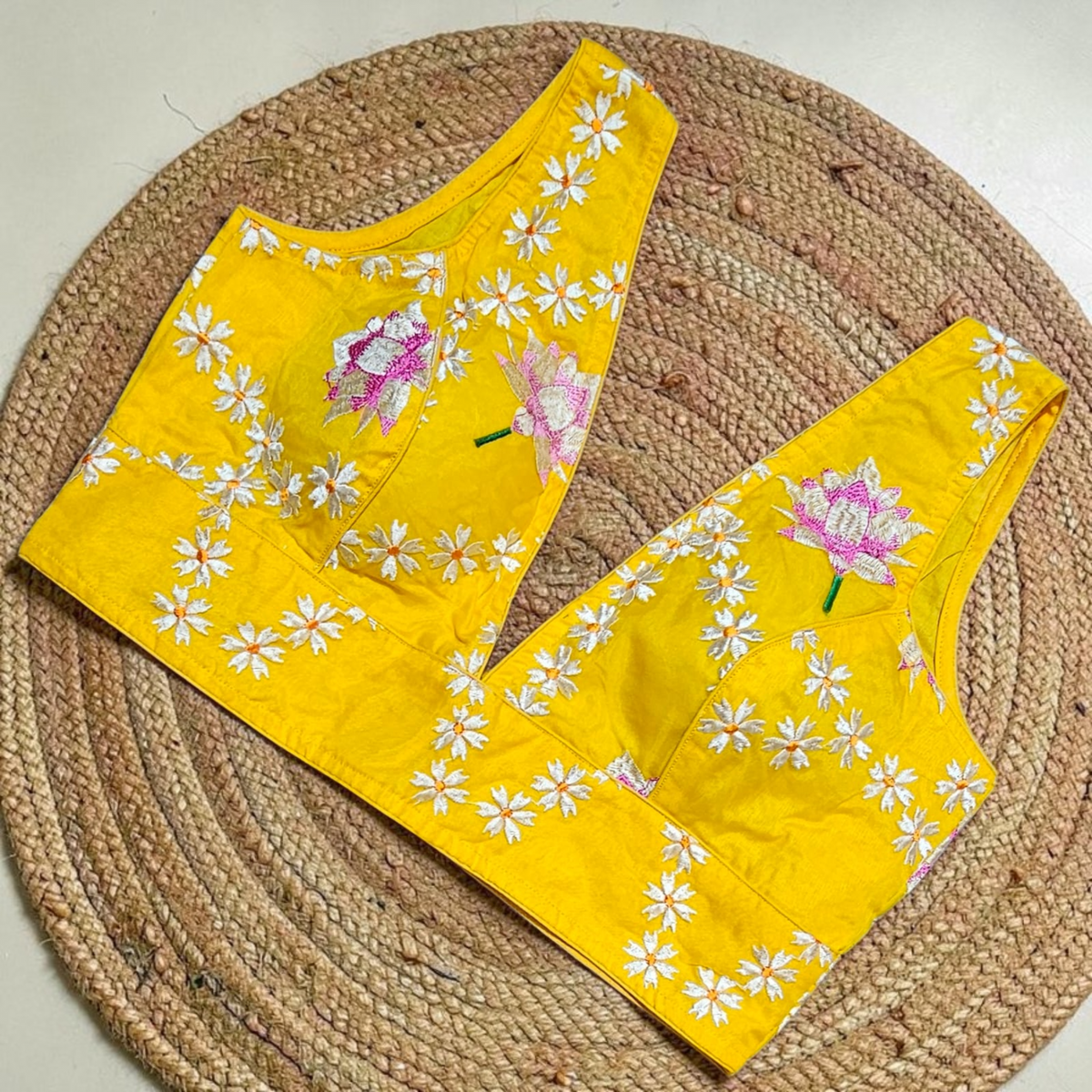 Readymade Saree Blouse | Padded, Size 36 to 46 | Sleeveless Deep V Neck Blouse UK