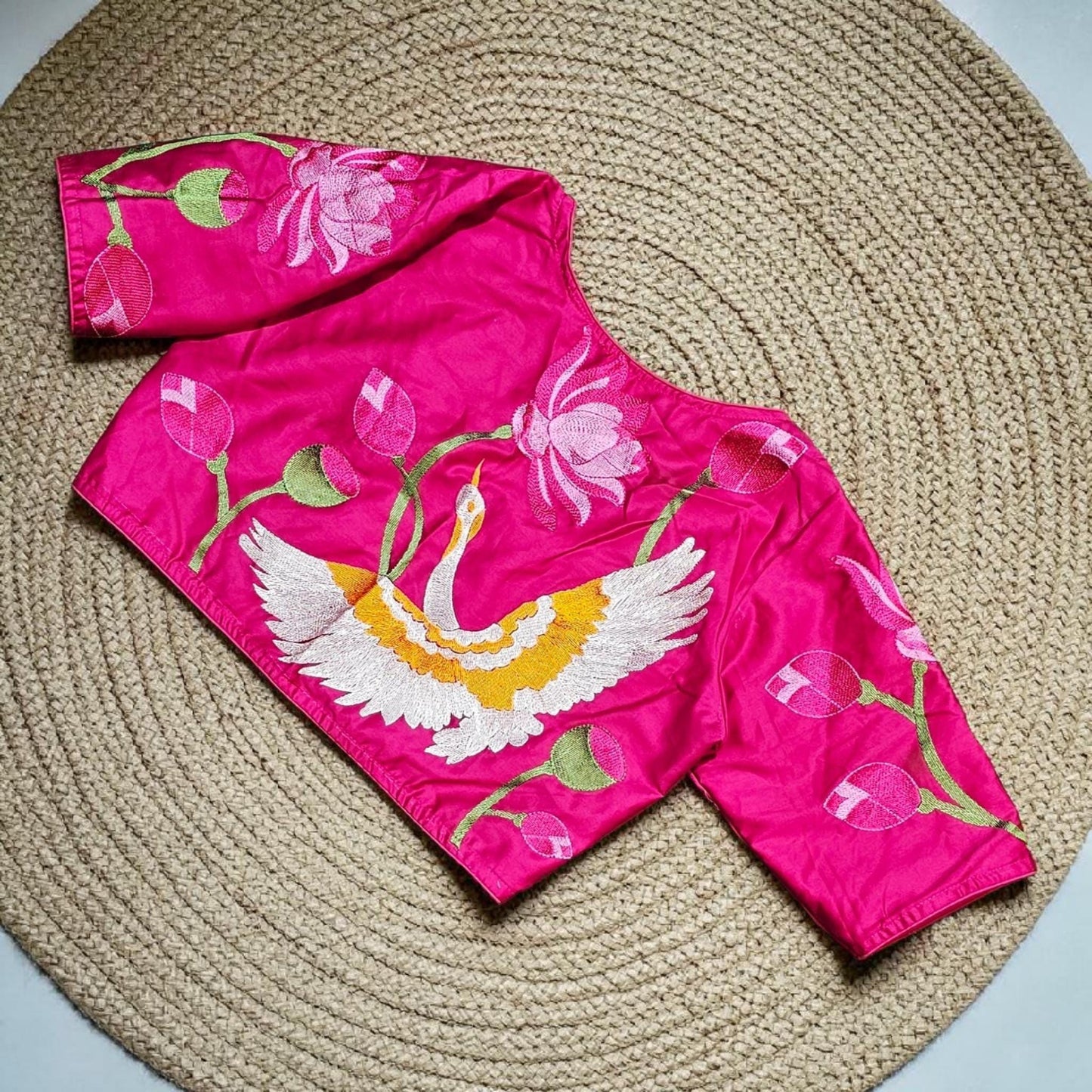 Readymade Embroidered Saree Blouse | Non-Padded, Size 38-46 | Indian Wedding Blouse UK