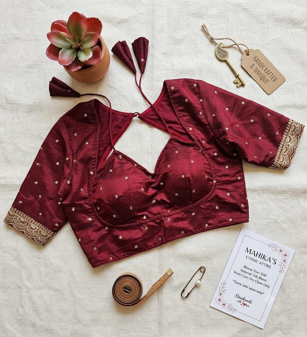 Readymade Saree Blouse | Padded, Size 3646 | Masaba Pattern Blouse UK