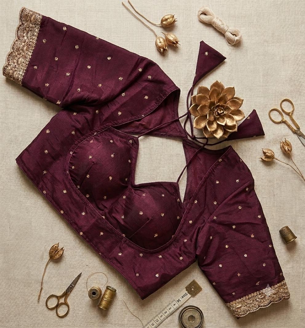 Readymade Saree Blouse | Padded, Size 3646 | Masaba Pattern Blouse UK