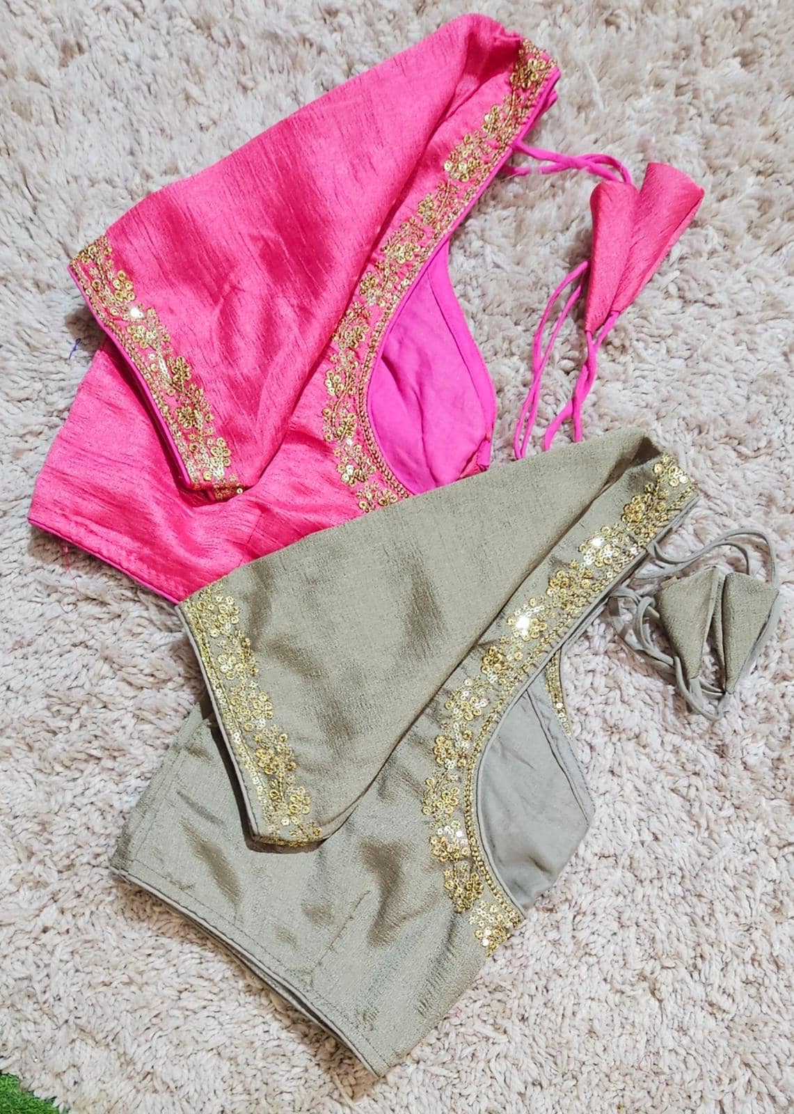 Readymade Embroidered Saree Blouse | Non-Padded, Size 36-46 | Indian Wedding Blouse UK