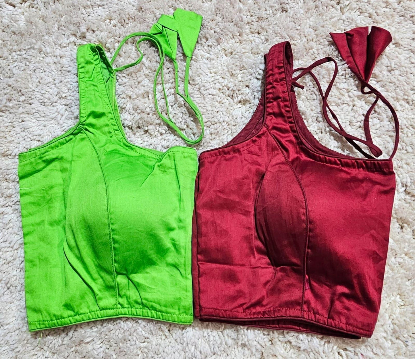 Readymade Saree Blouse | Padded, Size 36-46 | Sleeveless Round Neck Blouse UK