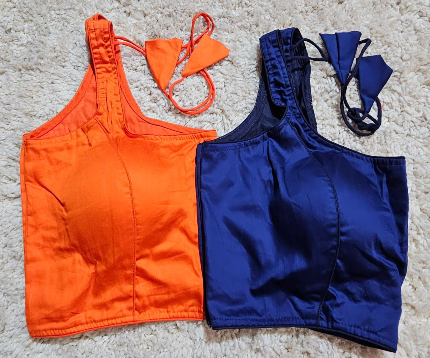 Readymade Saree Blouse | Padded, Size 36-46 | Sleeveless Round Neck Blouse UK