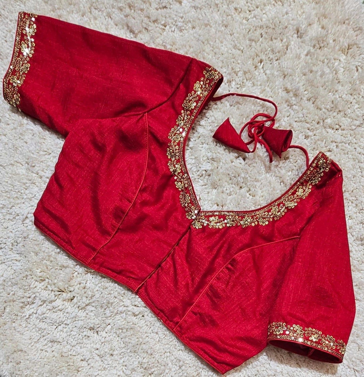 Readymade Embroidered Saree Blouse | Non-Padded, Size 36-46 | Indian Wedding Blouse UK