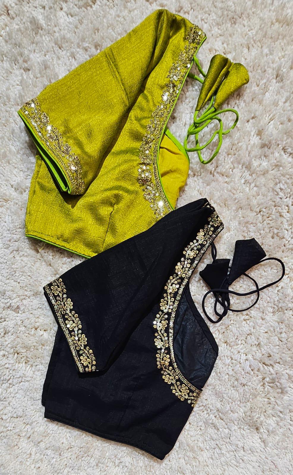 Readymade Embroidered Saree Blouse | Non-Padded, Size 36-46 | Indian Wedding Blouse UK