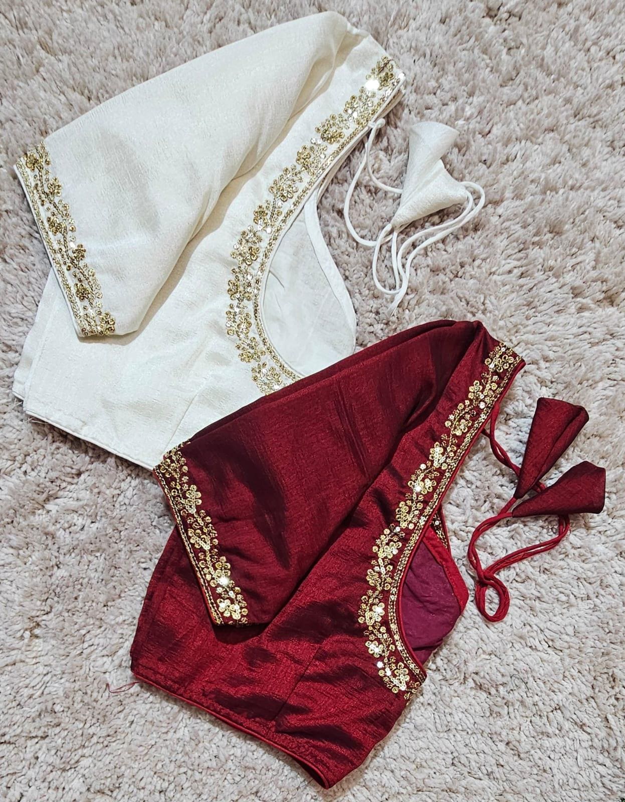 Readymade Embroidered Saree Blouse | Non-Padded, Size 36-46 | Indian Wedding Blouse UK