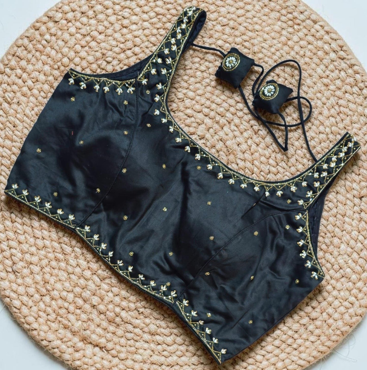 Readymade Saree Blouse | Padded, Size 3646 | Sleeveless Blouse UK
