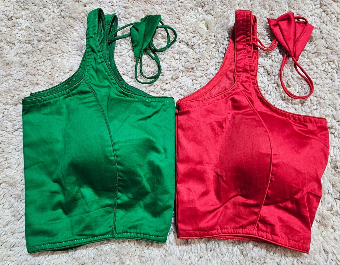 Readymade Saree Blouse | Padded, Size 36-46 | Sleeveless Round Neck Blouse UK