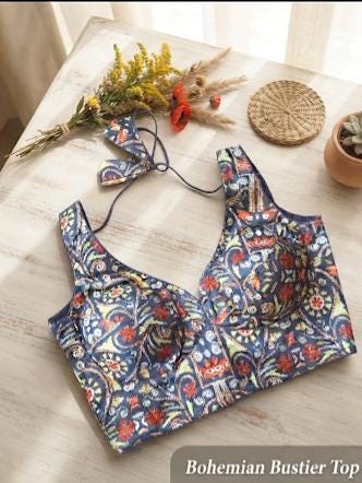 Readymade Saree Blouse | Padded, Size 36-46 | Sleeveless Sabyasachi Cut Blouse UK