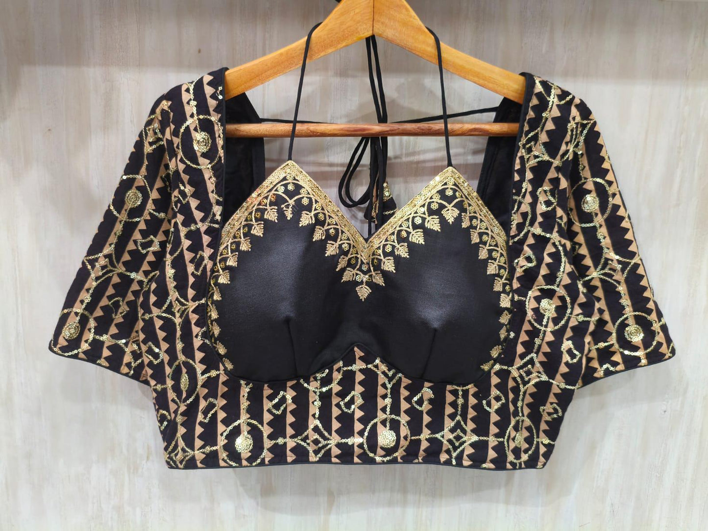 Readymade Saree Blouse | Padded, Size 36-46 | Masaba Pattern Ajrakh Blouse UK