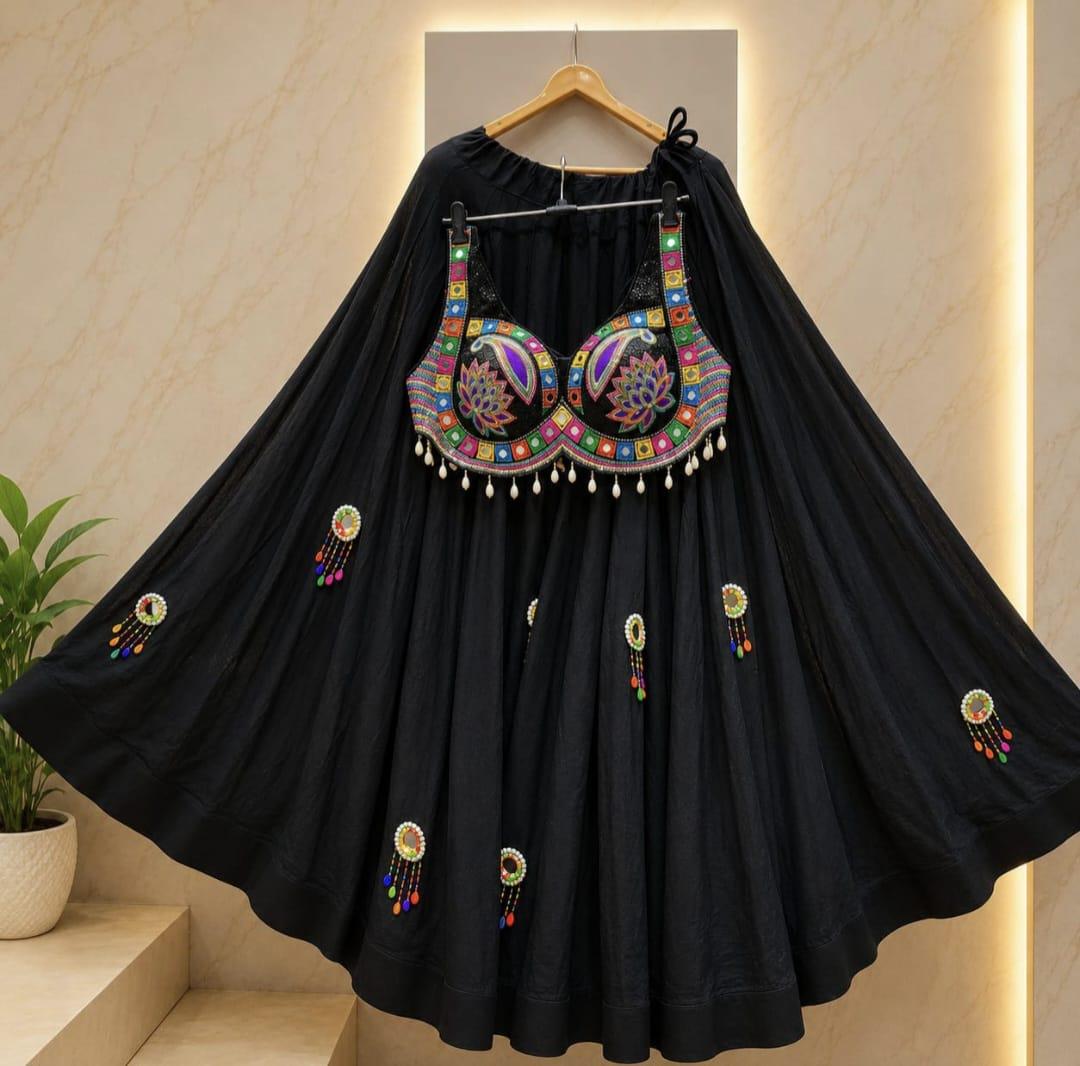 Navratri Lehenga Choli Set | Elite Cut Blouse | Navratri Garba Dress | Pre-Order | Indian Ethnic Wear