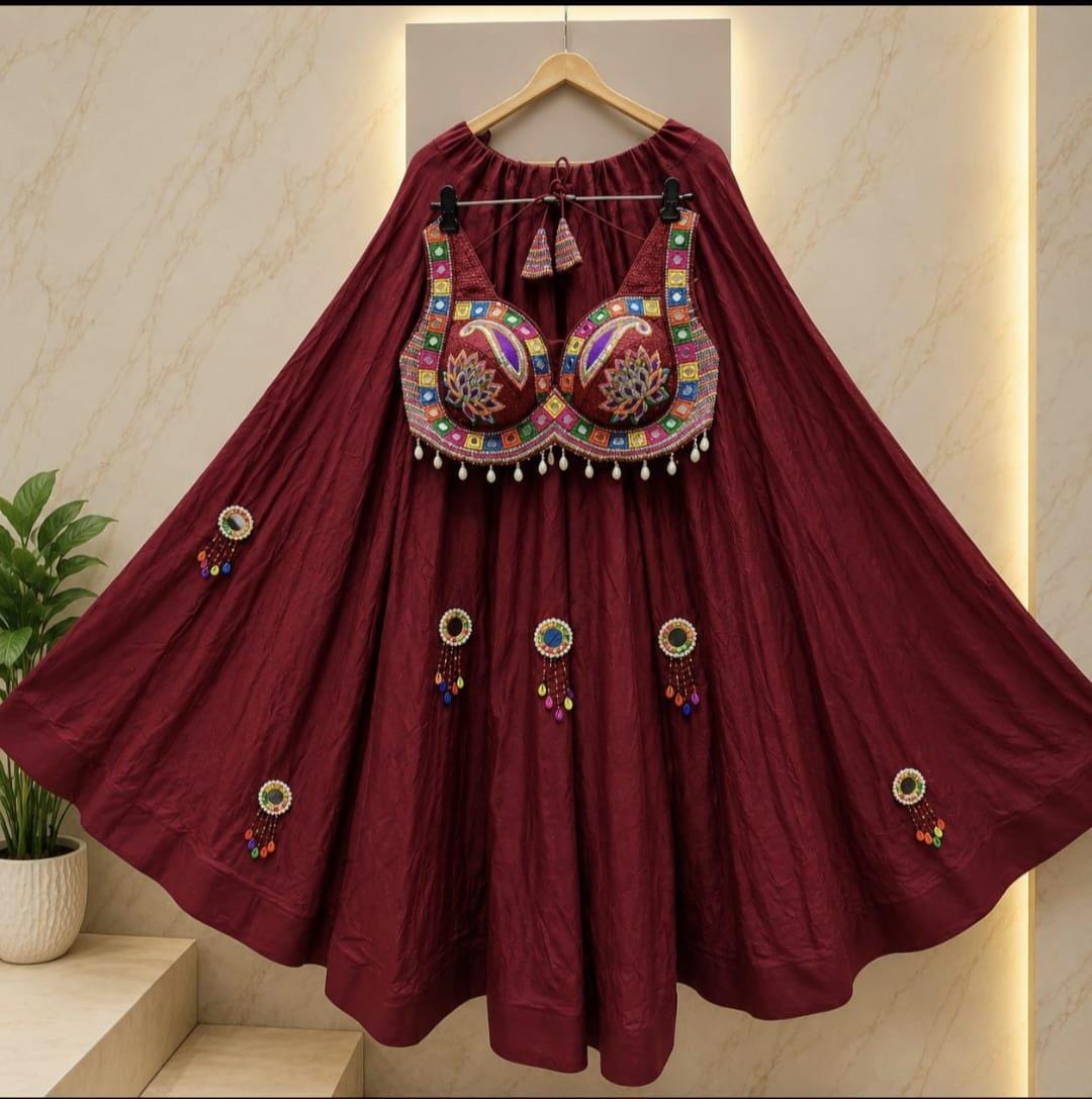 Navratri Lehenga Choli Set | Elite Cut Blouse | Navratri Garba Dress | Pre-Order | Indian Ethnic Wear