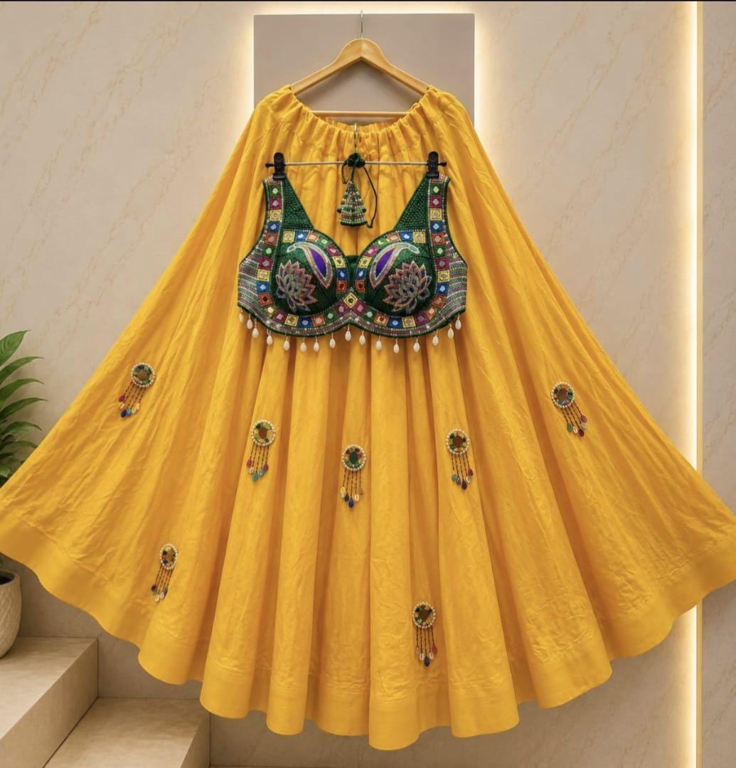 Navratri Lehenga Choli Set | Elite Cut Blouse | Navratri Garba Dress | Pre-Order | Indian Ethnic Wear