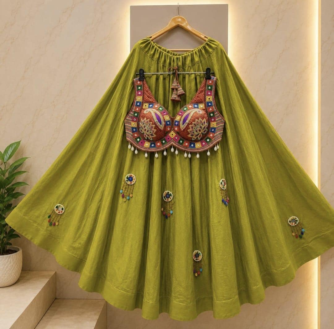 Navratri Lehenga Choli Set | Elite Cut Blouse | Navratri Garba Dress | Pre-Order | Indian Ethnic Wear