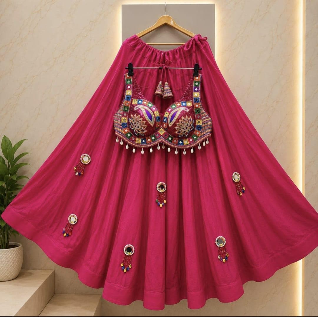 Navratri Lehenga Choli Set | Elite Cut Blouse | Navratri Garba Dress | Pre-Order | Indian Ethnic Wear