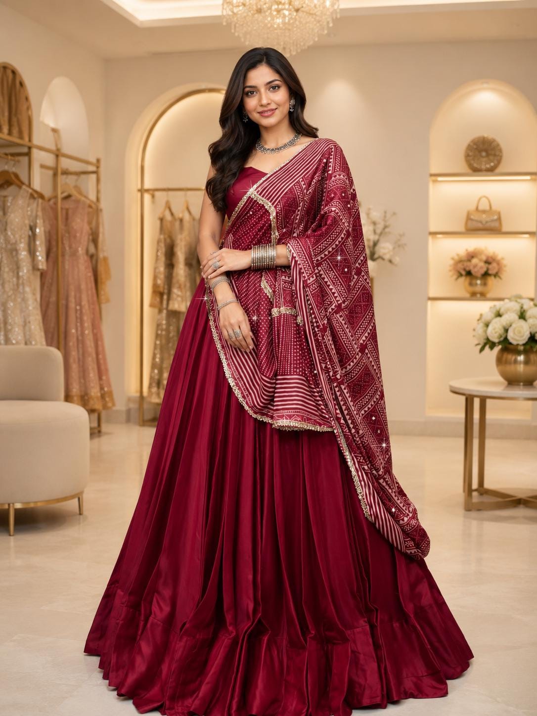 Navratri Lehenga Choli Set, Moonga Silk, Ready to Wear, Navratri Garba Dress, Pre-Order