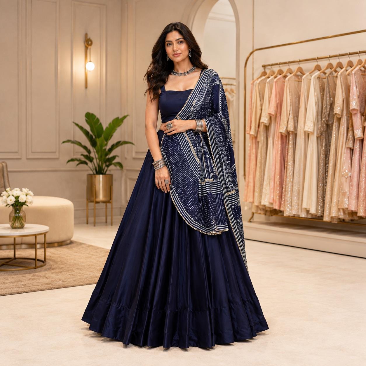 Navratri Lehenga Choli Set, Moonga Silk, Ready to Wear, Navratri Garba Dress, Pre-Order