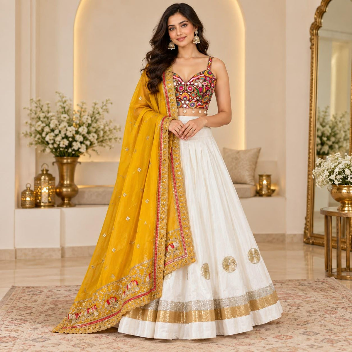 Navratri Lehenga Choli Set | Elite Cut Blouse | Navratri Garba Dress | Indian Ethnic Wear