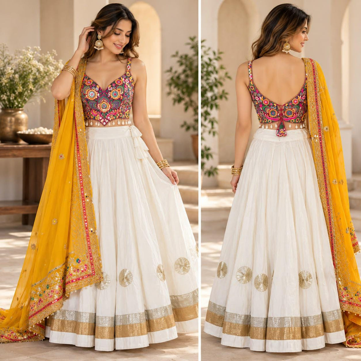 Navratri Lehenga Choli Set | Elite Cut Blouse | Navratri Garba Dress | Indian Ethnic Wear
