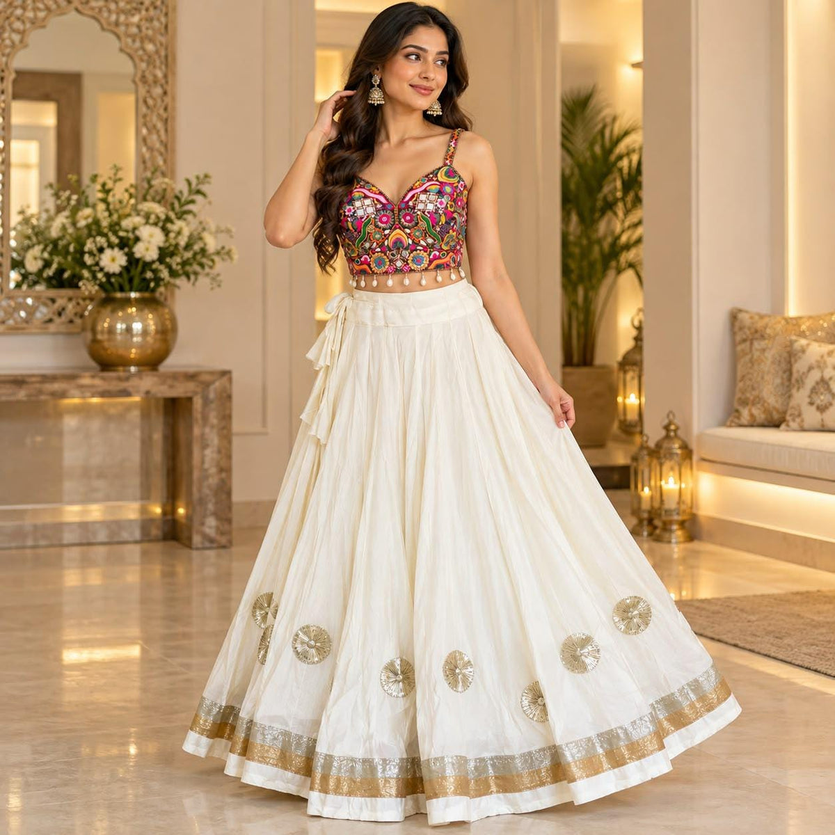Navratri Lehenga Choli Set | Elite Cut Blouse | Navratri Garba Dress | Indian Ethnic Wear