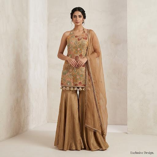 Elegant Embroidered Garara Set