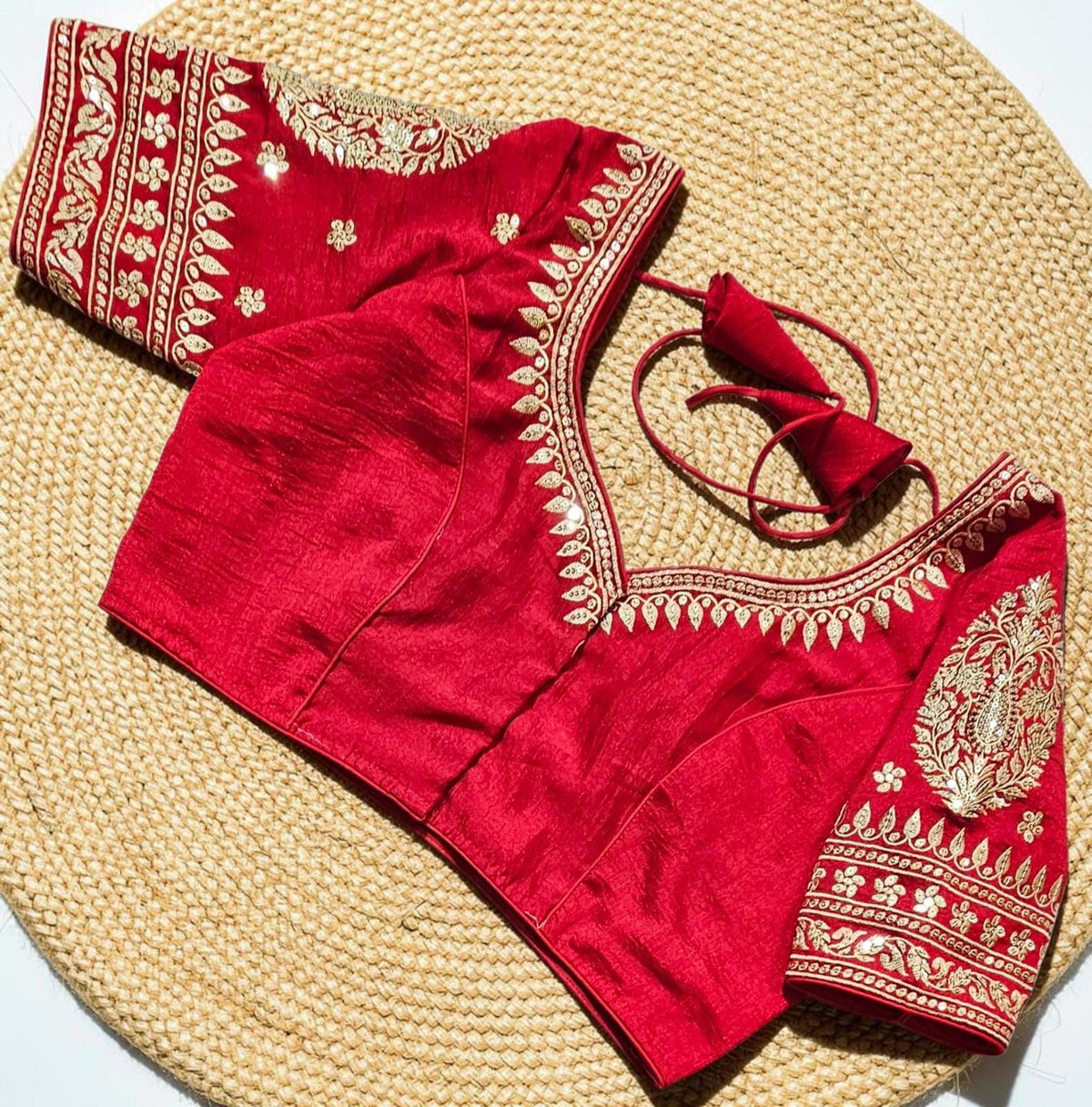 Readymade Embroidered Saree Blouse | Non-Padded, Size 36-46 | Indian Wedding Blouse UK