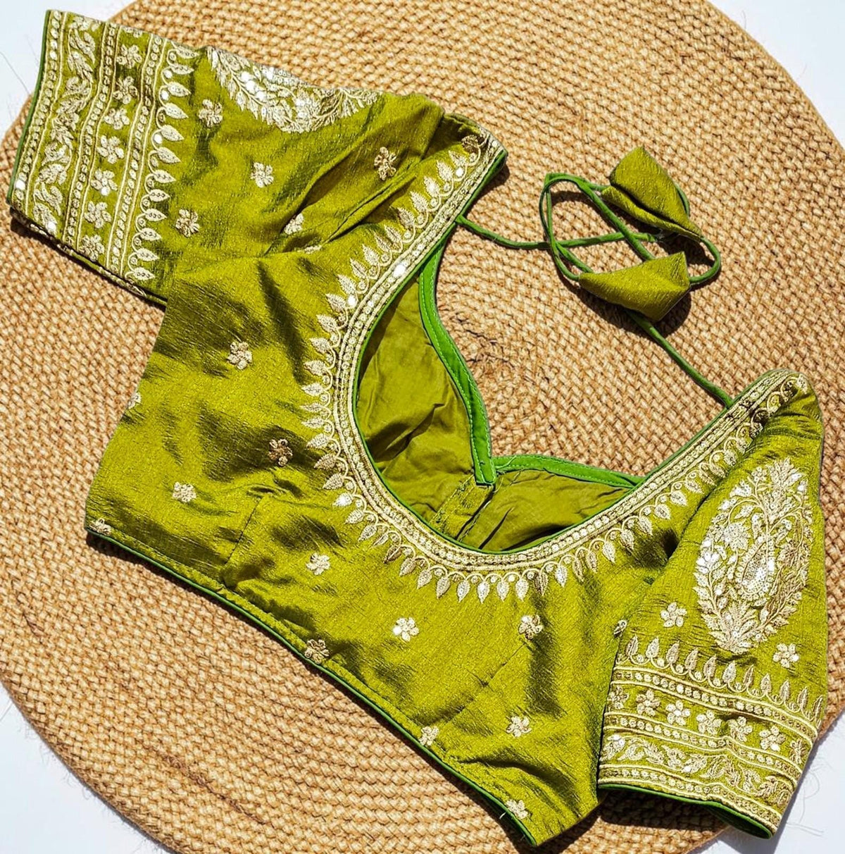 Readymade Embroidered Saree Blouse | Non-Padded, Size 36-46 | Indian Wedding Blouse UK