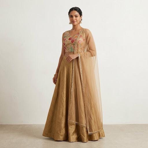 Elegant Designer Lehenga Set, Ready to Wear Festive Lehenga