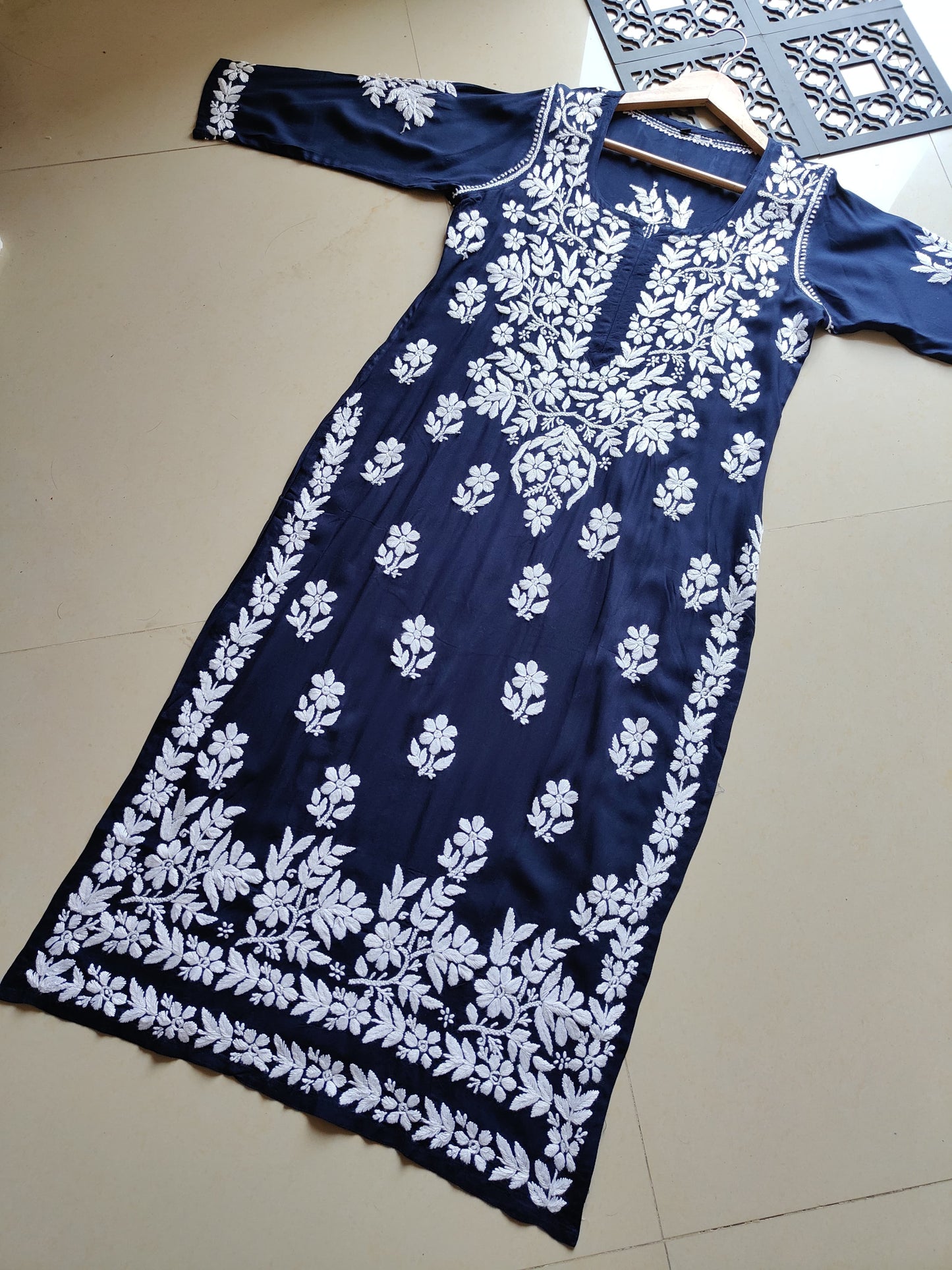 Gulzaar Midnight Chikankari Kurta