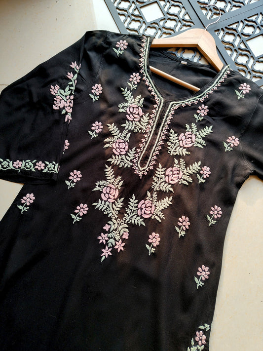 Siyah Chikankari Kurta