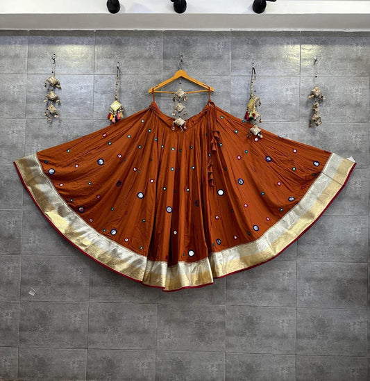 Jagmag Pure Rayon Cotton Chaniya | Hand Aari & Mirror Work