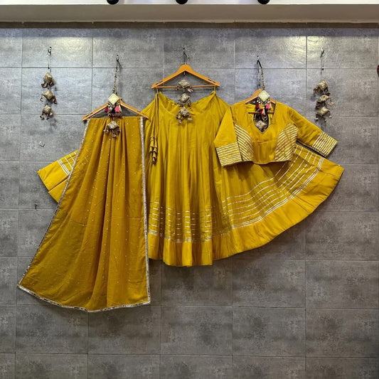 Surmayee Mustard Lehenga Set