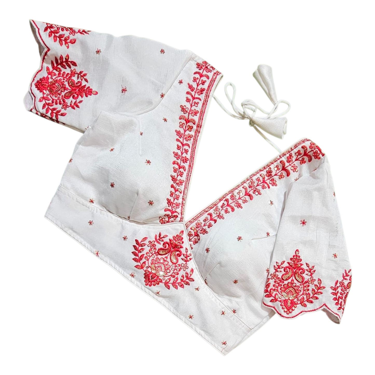 Vichitra Silk Embroidered Elite Cut Blouse