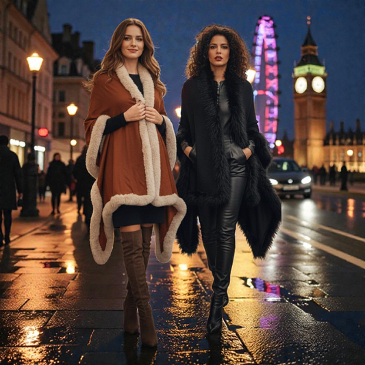 Merino Wool Faux Fur Scarves