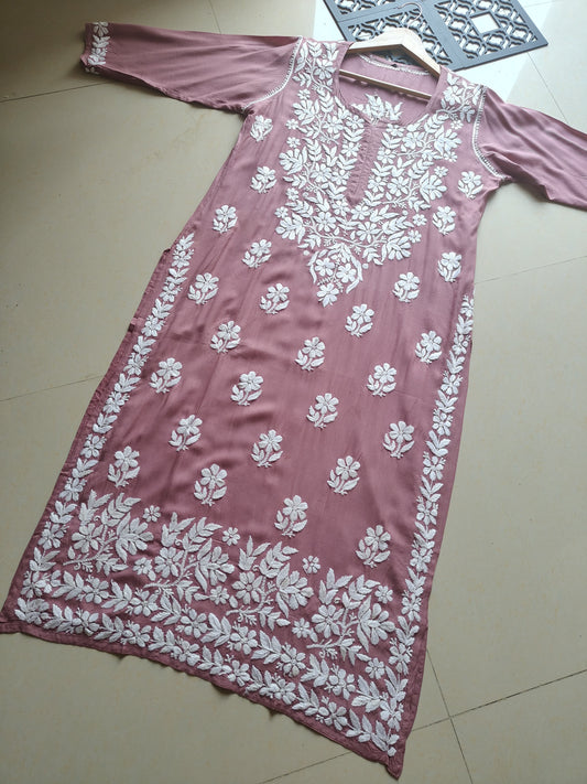 Suhani Mauve Chikankari Kurta